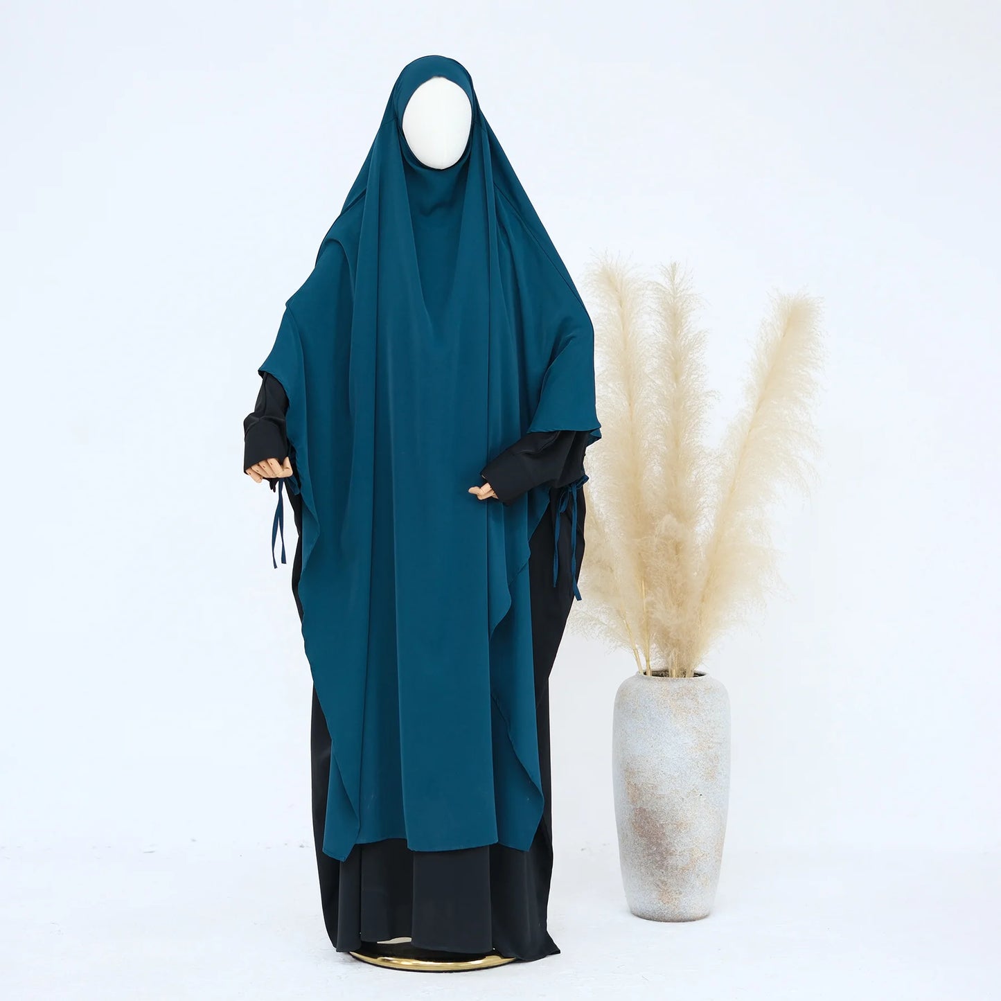 Ramadan Eid Muslim Women Prayer Hijab Long Scarf Islamic Pullover Big Khimar One Piece Abaya Arabia Shawls Dubai Turkey Headwrap