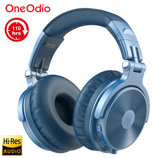 Oneodio Pro C Wireless Bluetooth 5.2 Headphones Over Ear With Microphone Hi-Res Audio Wired&Wireless Headset 110h Playtime AAC