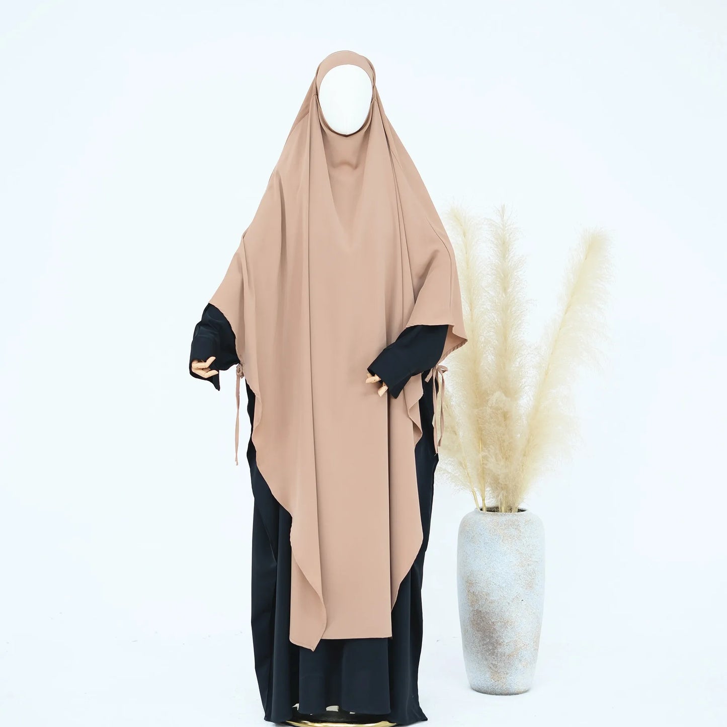 Ramadan Eid Muslim Women Prayer Hijab Long Scarf Islamic Pullover Big Khimar One Piece Abaya Arabia Shawls Dubai Turkey Headwrap