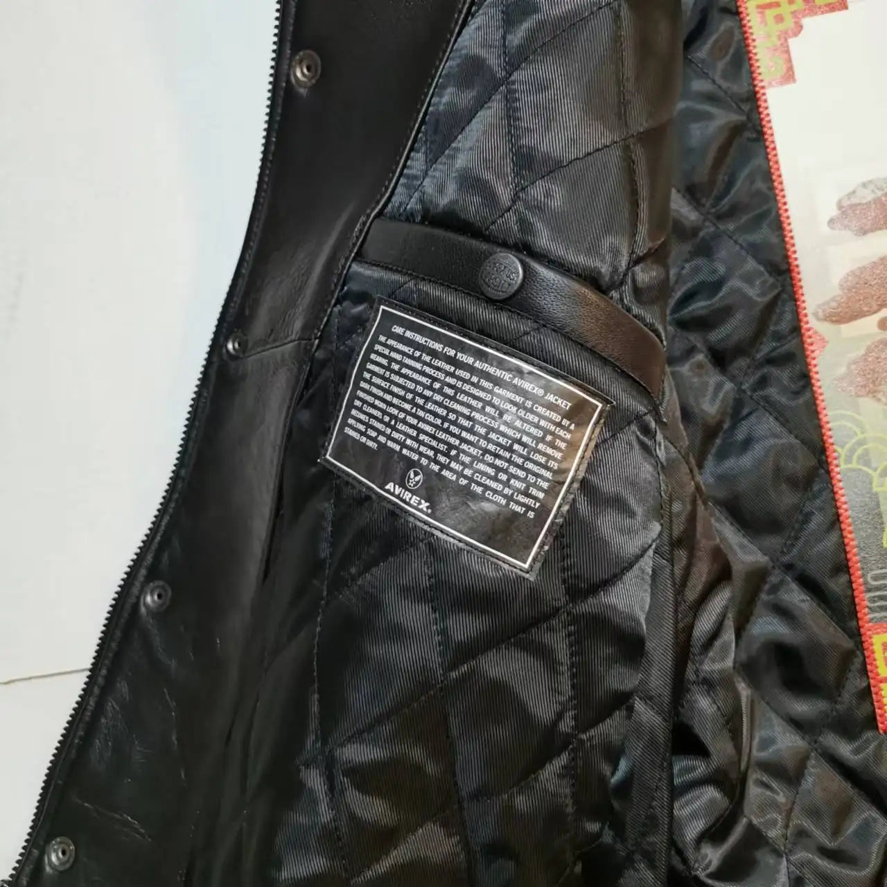 AVIREX fall new jacket men's European antique sheepskin jacket LIMITED EDITION TWIN DRAGON JACKET casual leather jacket tops