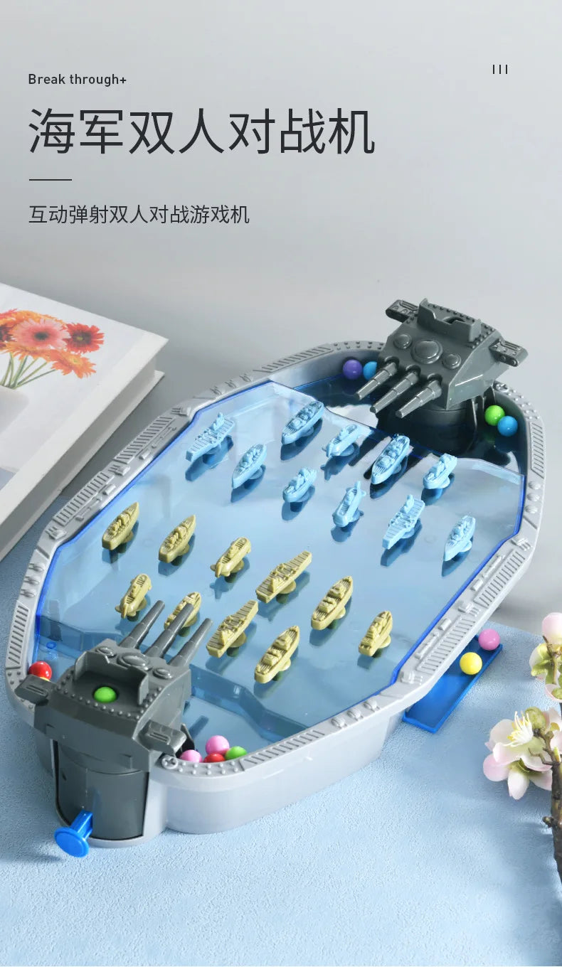 New Navy Combat Board Games Toys Multiplayer Party Interactive Table Games Ejection Ball Fighter Army Operations Toys for Kids