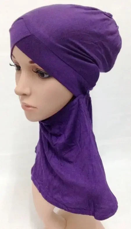 Cotton Muslim Full Cover Cross Cap Amira Hijab Arab Headwear Islamic Headwear Hat Women Modal Turban