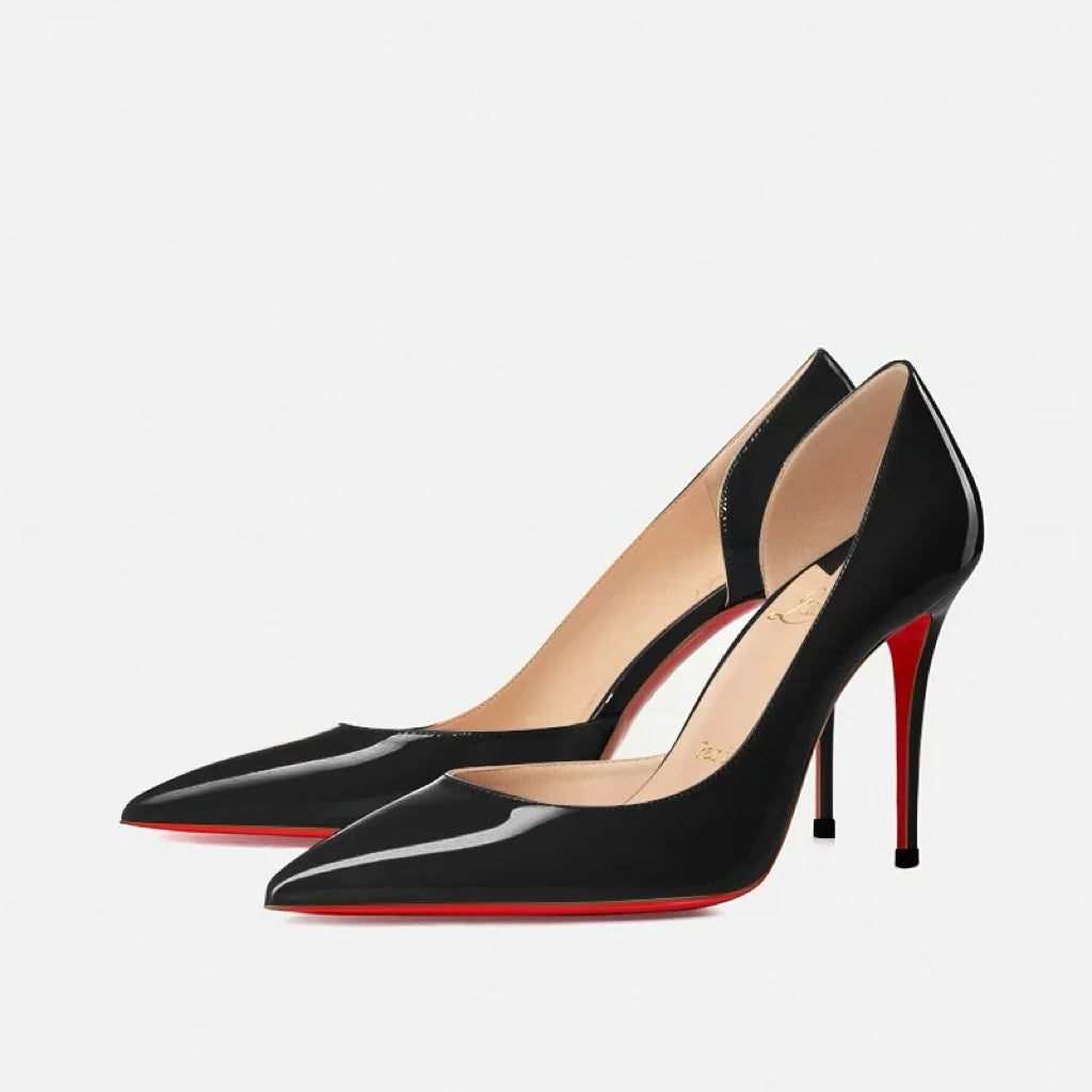 Women's heels 2025 Leather Luxury Pumps Red Bottom High Heels Pointed Toe High Heels Elegant Stiletto Party Ladies Shoes Woman