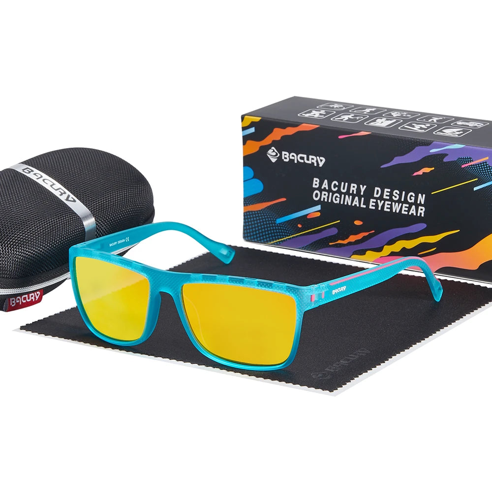 BACURY TR90 Sports Sunglasses Men Polarized Sun Glasses Light Weight Women Driving Hiking Eyewear Accessory Oculos