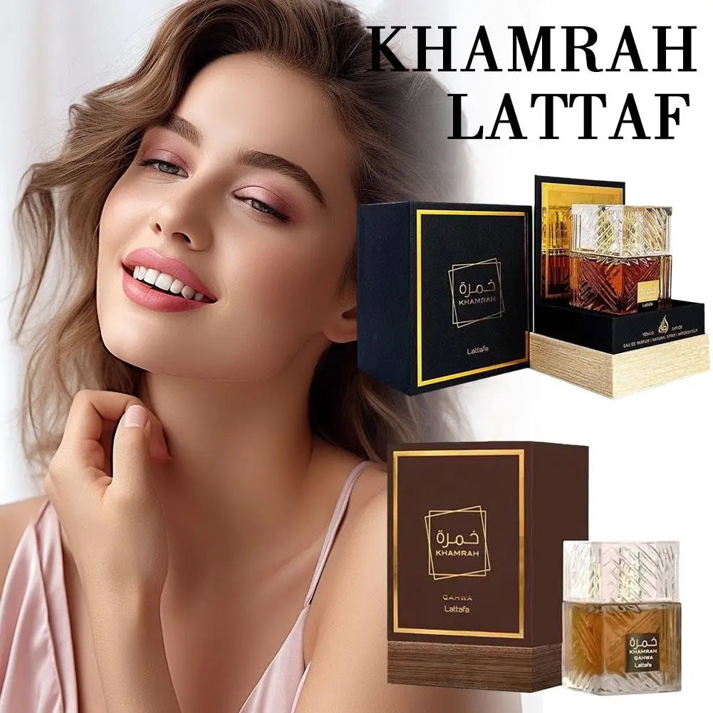 100ml Lattafa Khamrah Qahwa 3.4 Oz Eau De Toilette For Men And Women Perfume Middle East Arab Dubai Perfume