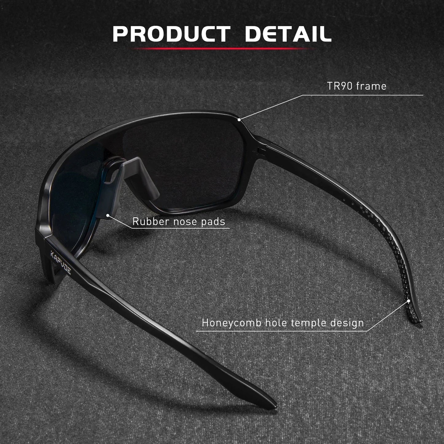Kapvoe Polarized Cycling Sunglasses Road Riding for Men Fishing Glasses Mountain Bike Bicycle Goggles MTB Eyewear Speed Sports