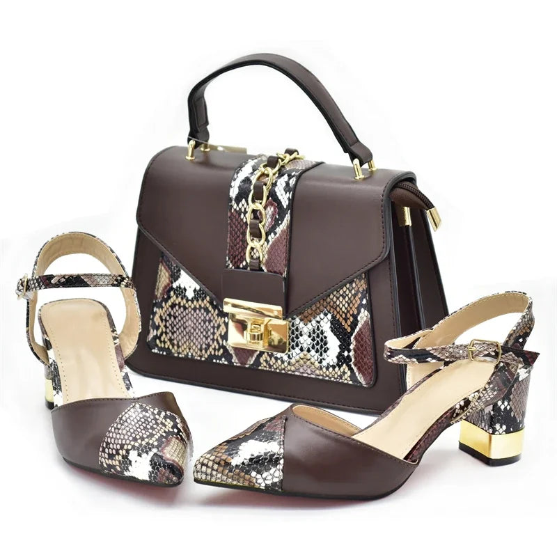 2024 Italian Shoe and Bag Set for Party In Women Luxury Shoes Women Designers Nigerian Women Party Pumps High Heels Sexy Ladies