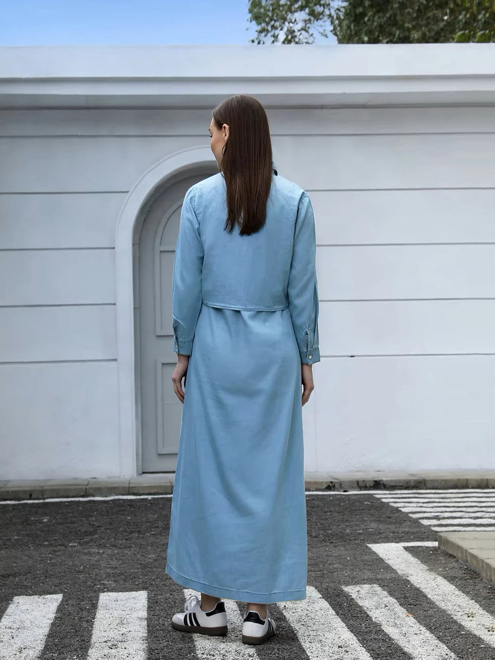 Denim Wrap Blouse & Slip Dress AP SS25 Women Lightweight