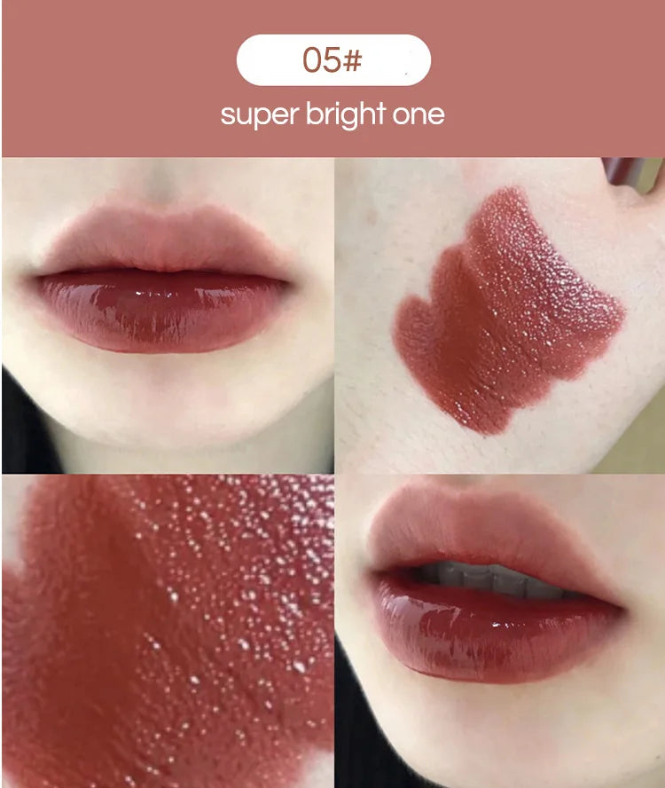 Silky Glossy Lipstick Gege Bear Pump Lips Moisture Water Bomb Comfortable Ultra Sheen Non-Stick Cup Lip Balm