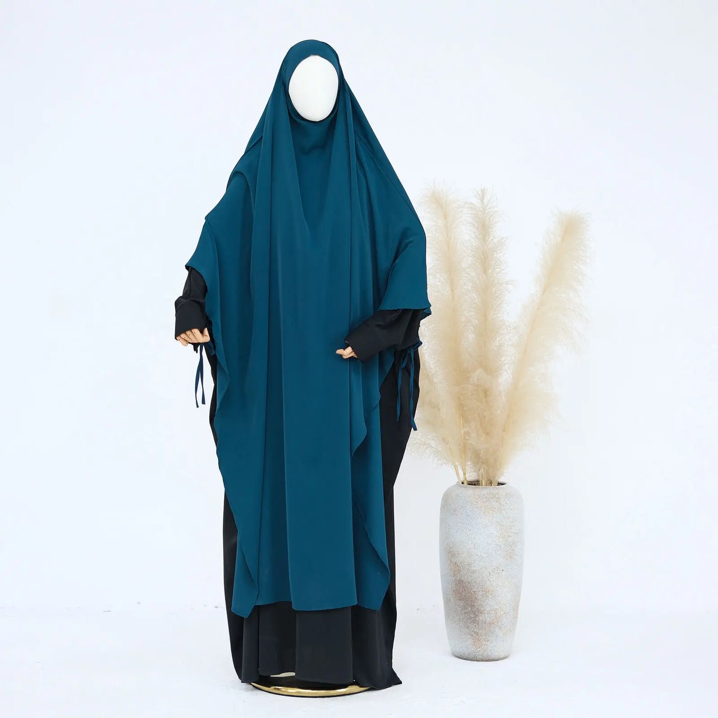 Ramadan Eid Muslim Women Prayer Hijab Long Scarf Islamic Pullover Big Khimar One Piece Abaya Arabia Shawls Dubai Turkey Headwrap