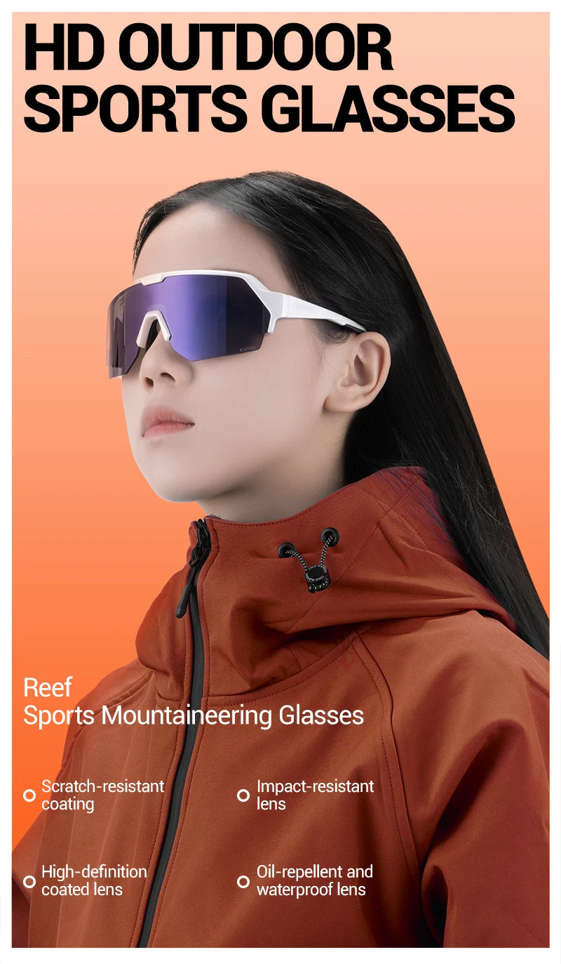 KAPVOE Outdoor Cycling Sunglasses Men MTB Glasses Bike Cycling UV400 Eyewear Women Bicycle New Mountain Sports Hiking Eyewear