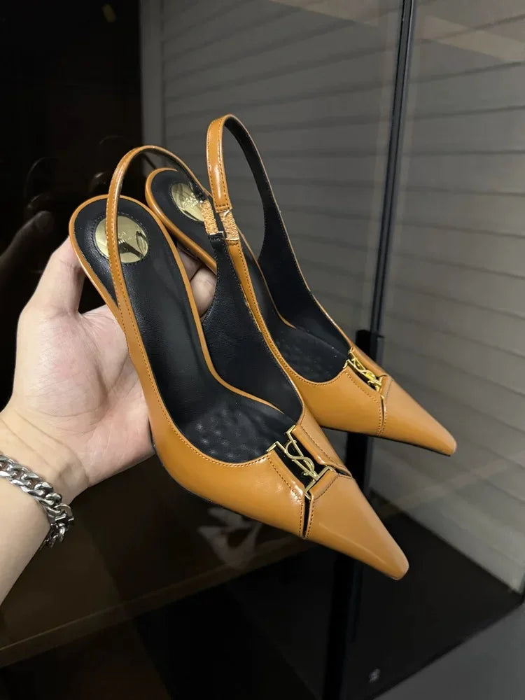 Women's Sexy Mid-heel Pointed High Heels Women's Fashion Space Stiletto Sandals Women's White Single Shoes