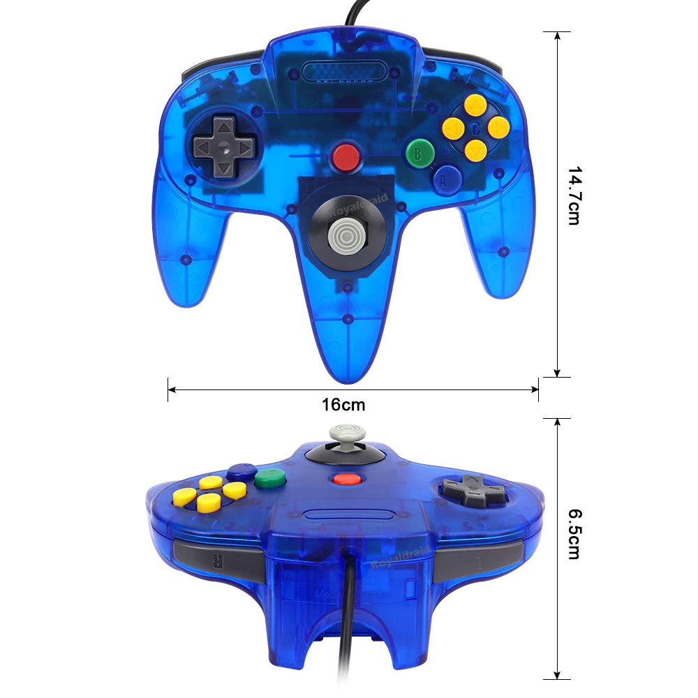 8 Colors For N64 Controller Classic Wired Remote Control Gamepad Gaming Joystick Retro Video Game System For N64 Console Joypads