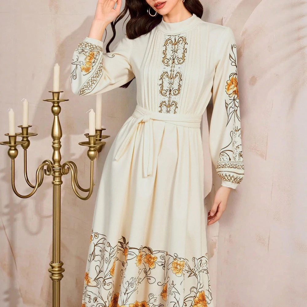 Rafiah Women's Dresses Summer Elegant Fashion 2025 Plain Long Sleeve Crew Neck
A Line Midi Vacation Long Dresses