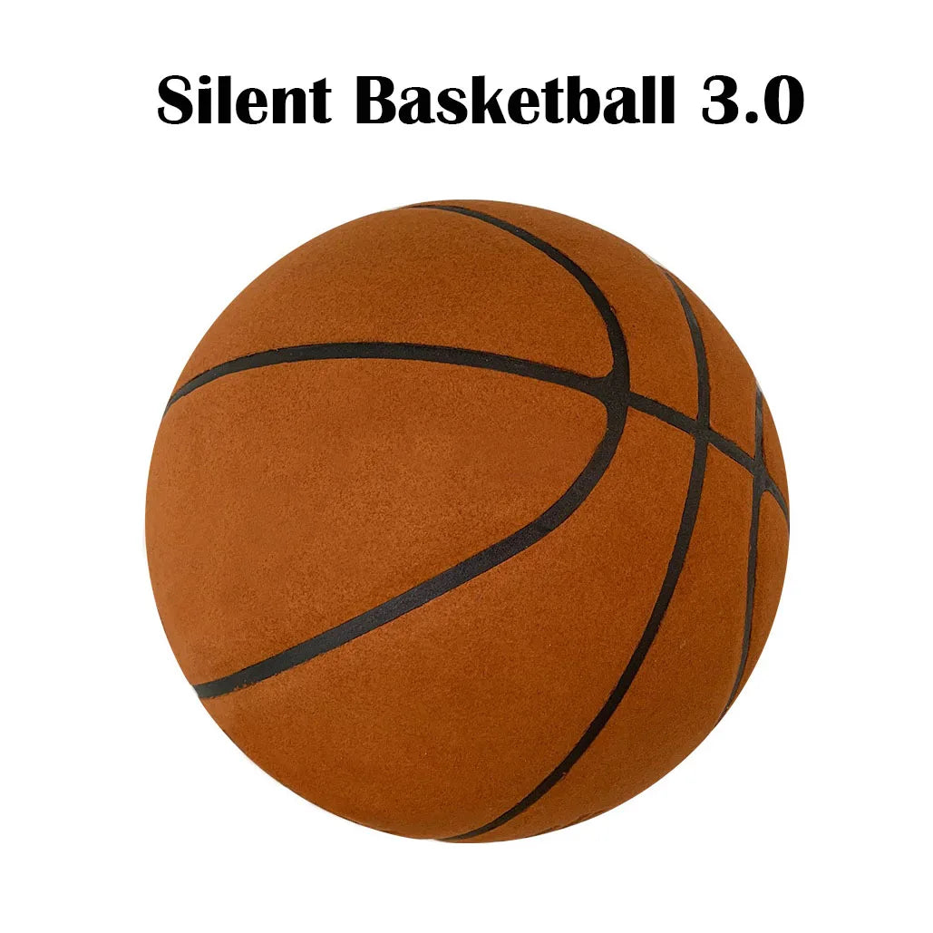Silent Basketball Size 7#(29.5")6#/5# Dribbling Indoor Grooved Airless Foam Basketball Quiet Dribbling Training Silent Ball Hoop