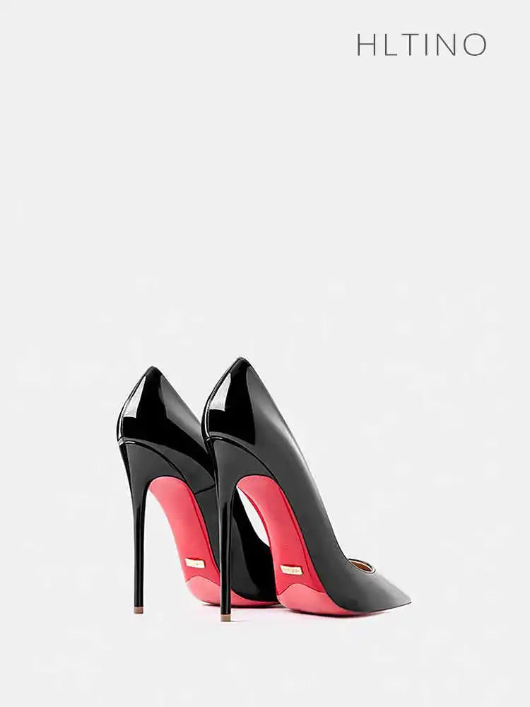 8cm (1) Women’s Patent Leather Pointed-Toe High Heels – 8cm Thin Heel