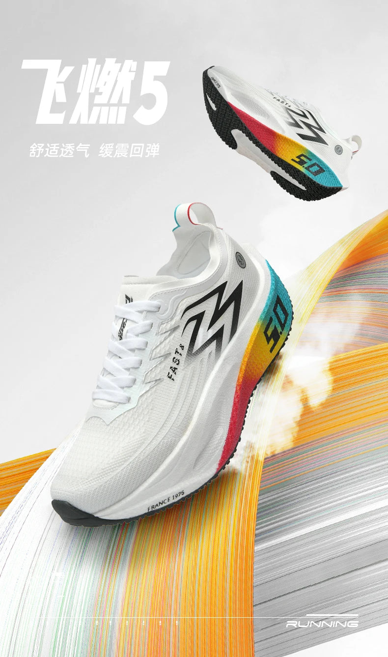 Men's Sports Shoes Cushioning Non-Slip Flat Wear Resistant Sneakers Mesh Breathable Platform Soft Running Shoes for Man