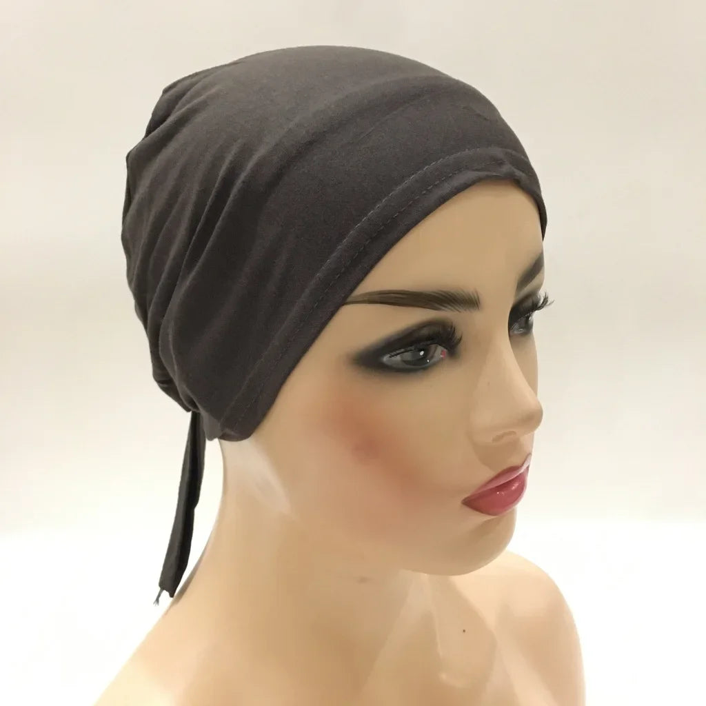 Soft Inner Muslim Women Hijab Cap Islamic Head Wear Hat Underscarf Cotton Hats Bonnet Turkish Scarves Arab Headdress India Caps