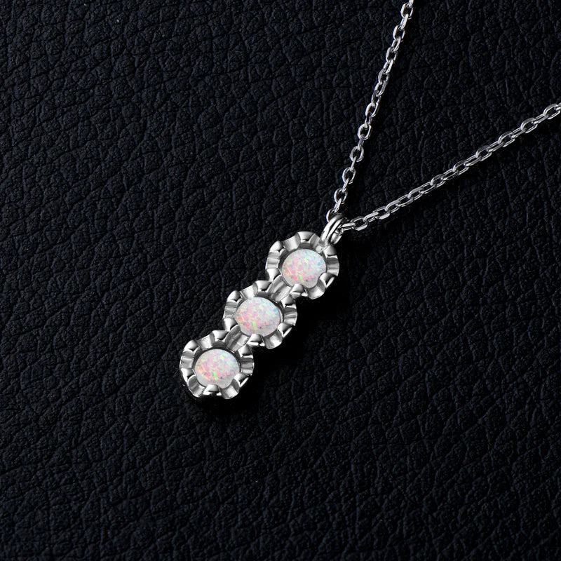 Lnngy Certified 925 Sterling Silver Chain Necklace Irregular Colorful Gemstone Pendant Necklaces for Women Collar Mujer
