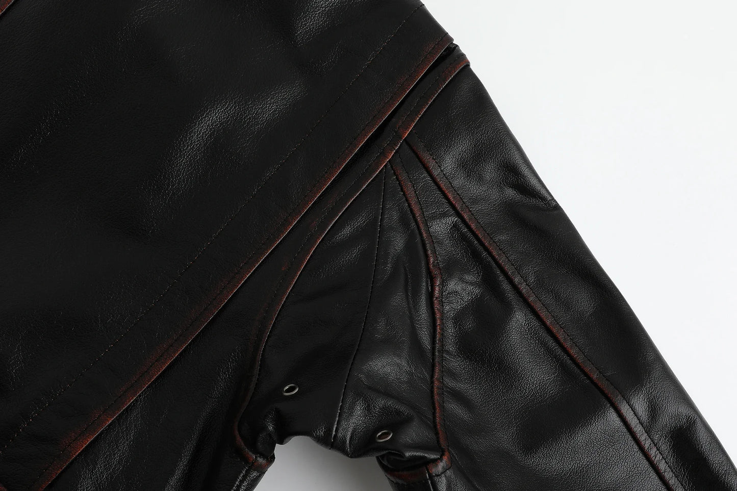 Men’s Top Layer Genuine Leather A2 Pilot Jacket – Retro Military Short Lapel Coat