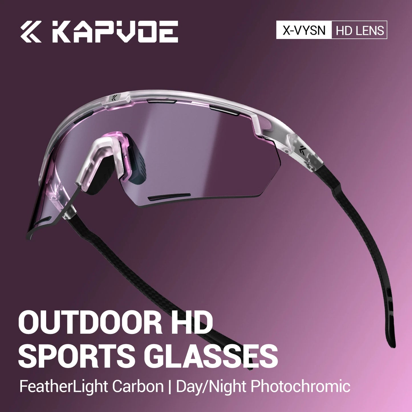 CarbonRide™ Photochromic Cycling Sunglasses – Lightweight UV400 Sports Eyewear