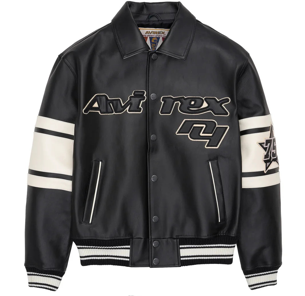 Men's Clothing Genuine Leather Jacket with American Size French Lamb Leather Embroidery Autumn Winter Classic Warm Casual Coat
