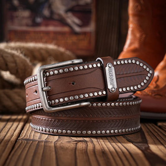 Casual, individual and retro belts, Western-style clothing accessories, metal buckles, PU belts, suitable for both men and women
