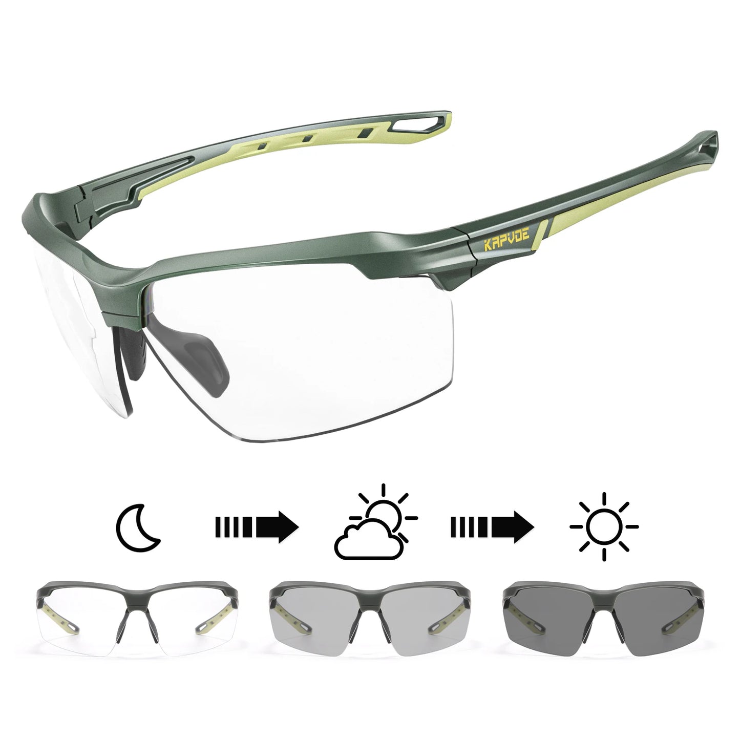 KAPVOE Polarized Cycling Glasses Sunglasses Sports Glasses MTB Glasses Cycling Glasses Men Road Bike for Women Cycle Goggles