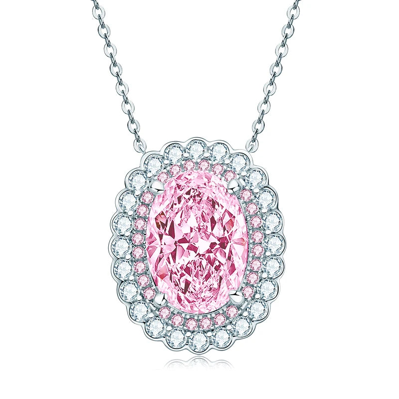 Lnngy Certified 925 Sterling Silver Chain Necklace Irregular Colorful Gemstone Pendant Necklaces for Women Collar Mujer
