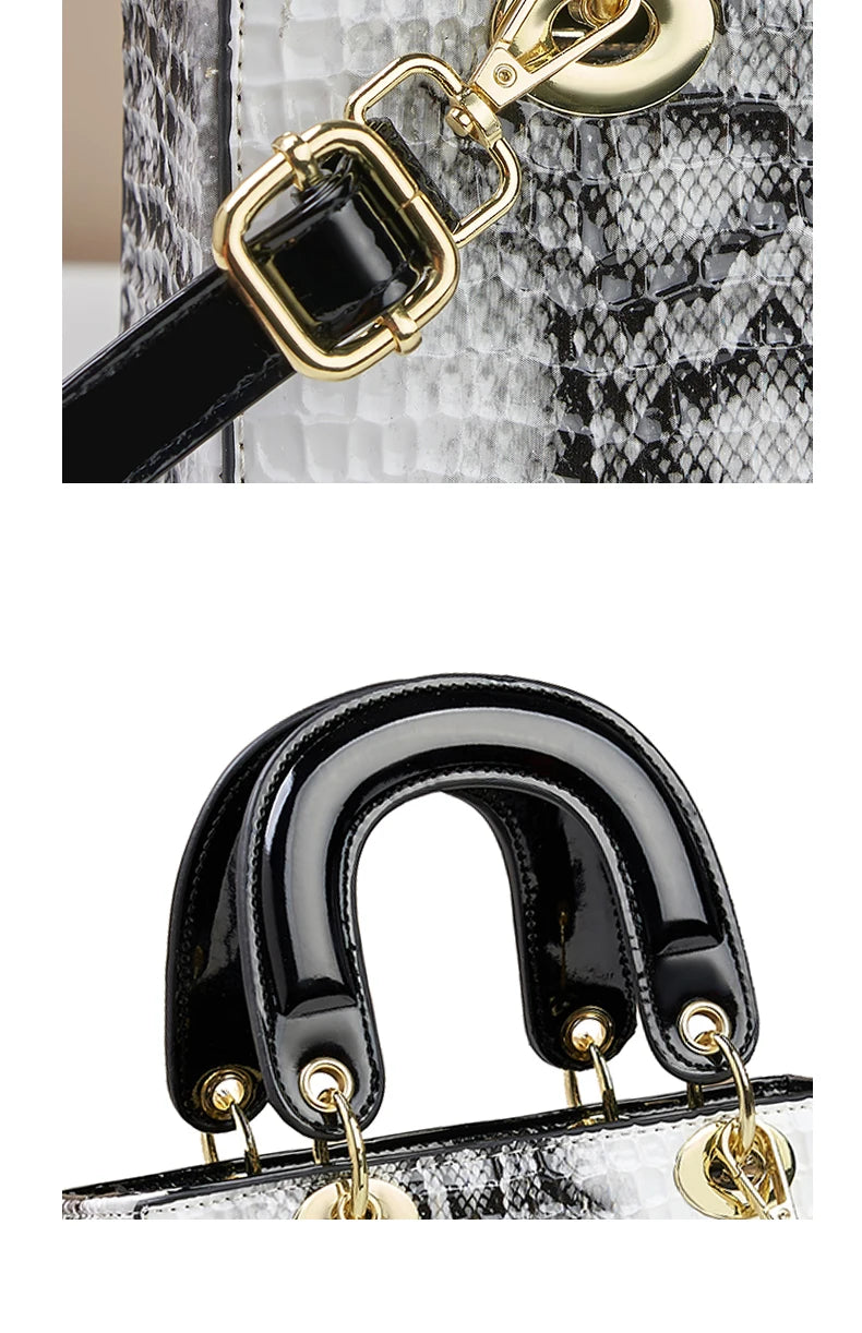 Fashion gradient high-grade alligator print women's handbag, texture all matching travel single shoulder crossbody bag