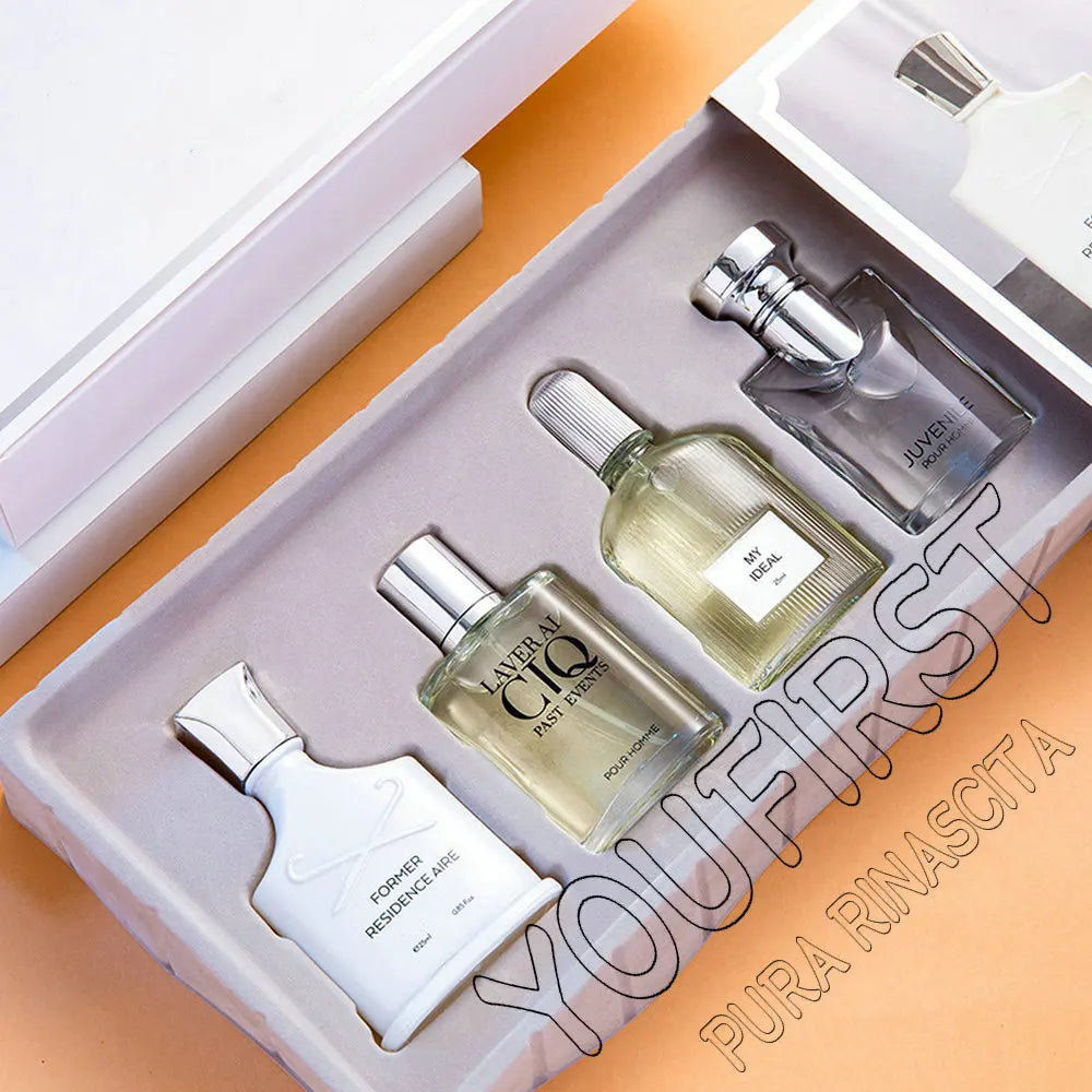 Brand Men Perfume 100ml Gift Box Four Piece Set Lasting Fragrance Body Spray Fresh Plant Floral Scent Pheromone Parfums Homme