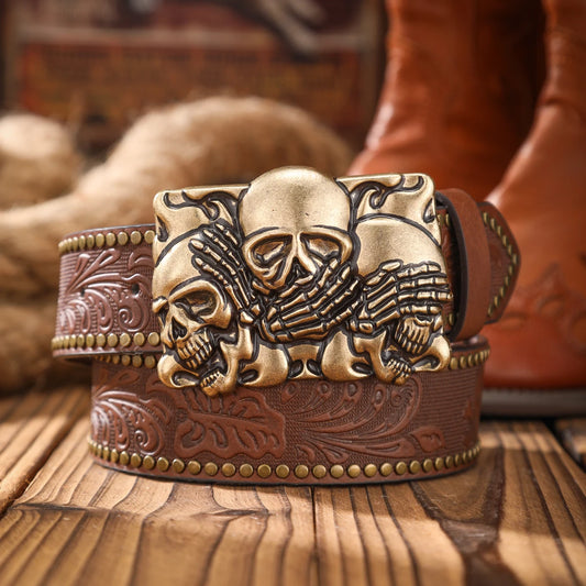 Vintage meets fashion!  Alloy buckle PU belt, suitable for both men and women, to create a personalized Western style