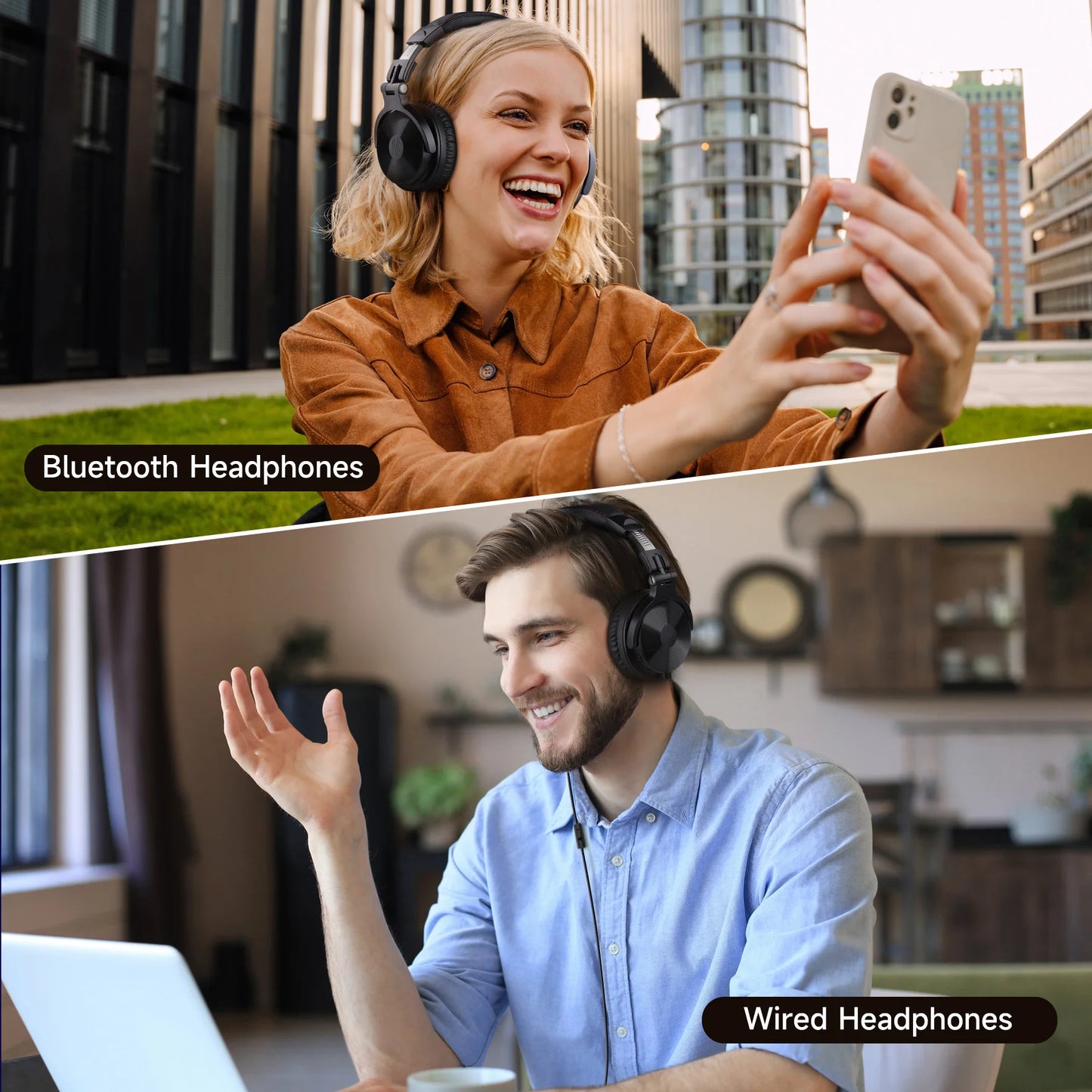 Oneodio Upgrade Pro C Wireless Bluetooth 5.2 Headphones Over Ear Type C Sport Bluetooth Headset With Mic Hi-Res Audio 110Hrs