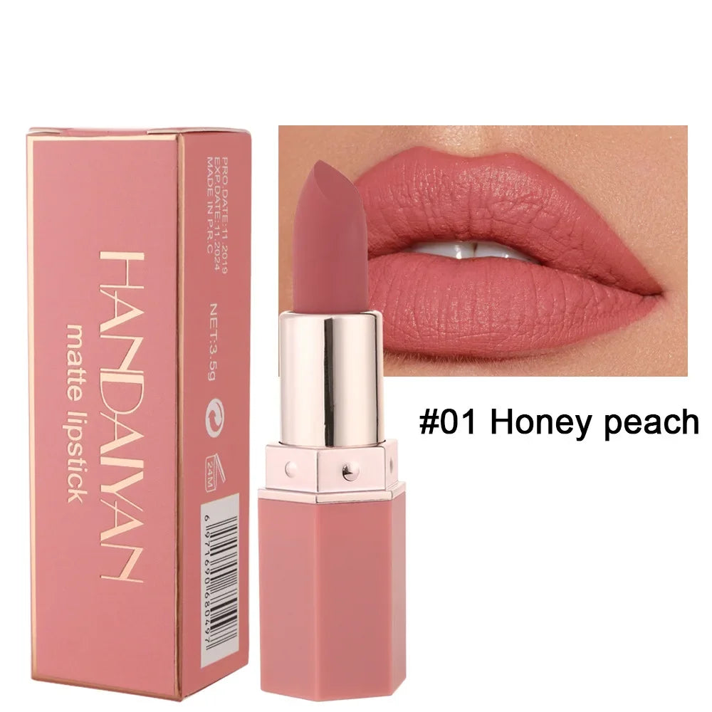 Nude Matte Lipstick Waterproof Long Lasting Non-stick Cup Lip Stick Not Fading Sexy Red Pink Velvet Lipsticks Makeup Cosmetics
