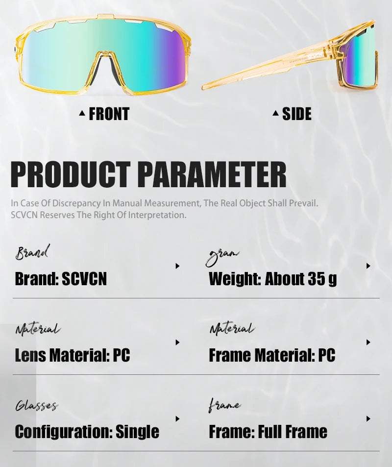 SCVCN Hot MTB Bicycle Photochromic Sunglasses Men Outdoor Sports Cycling Glasses Women Driving Bike Eyewear UV400 Hiking Goggles