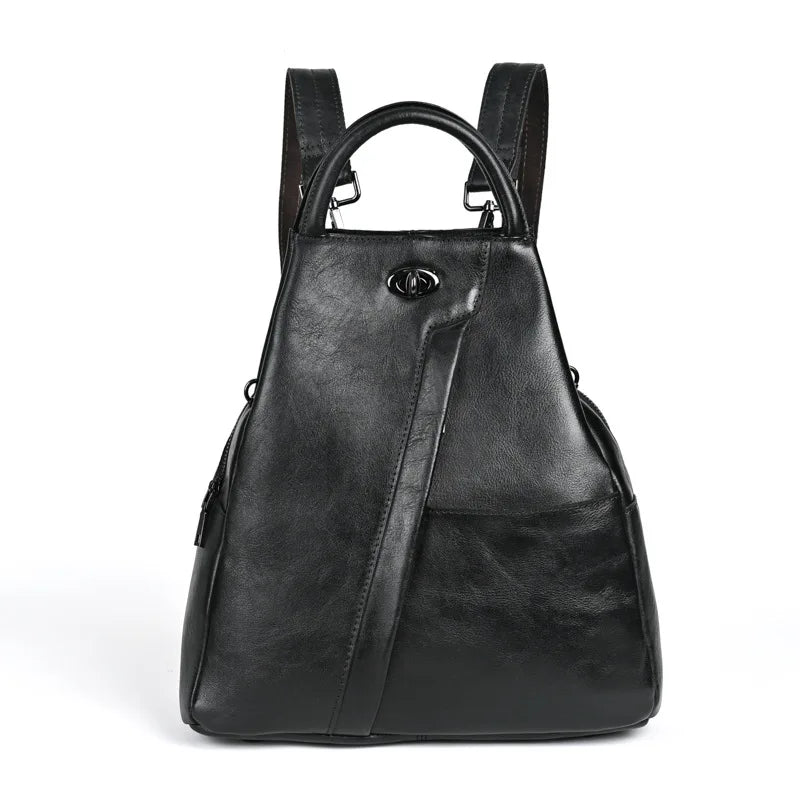 MOTAORA New Vintage Cowhide Women's Backpack Genuine Leather Travel Handbag Casual Large Capacity Solid Schoolbag Shoulder Bags