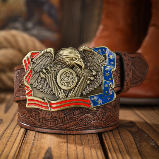 Vintage and fashion collision!  PU leather alloy buckle waistband, for both men and women, to create a personalized western styl