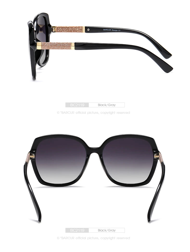 BARCUR Women Polarized Sunglasses UV400 Lady Fashion Gradient Sun Glasses for Women Eyewear Accessory