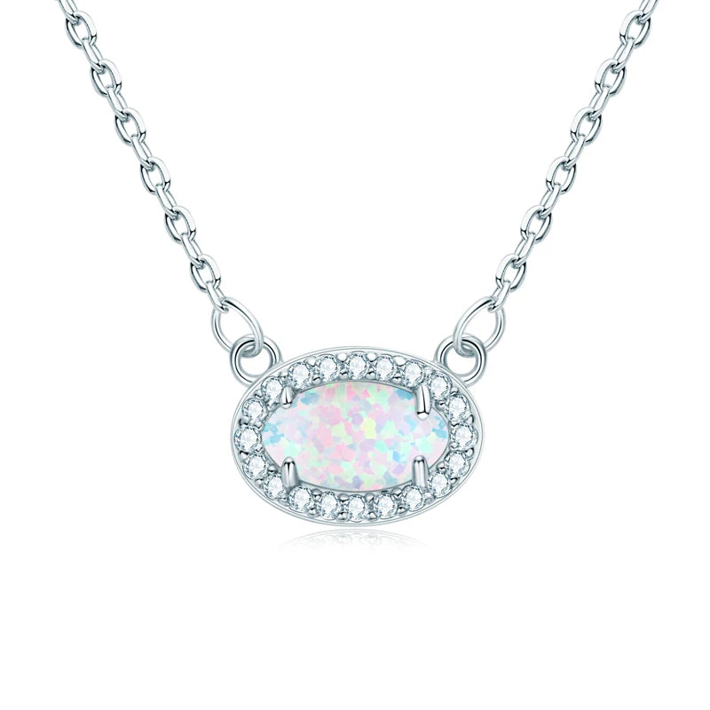 Lnngy Certified 925 Sterling Silver Chain Necklace Irregular Colorful Gemstone Pendant Necklaces for Women Collar Mujer