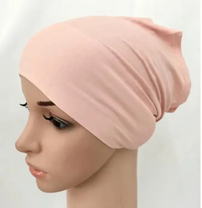 Cotton Muslim Underscarf Inner Tube Cap Islamic Eid Prayer Hijab Bottom Hat Headwear Arab  Women Wrap Headscarf Turban