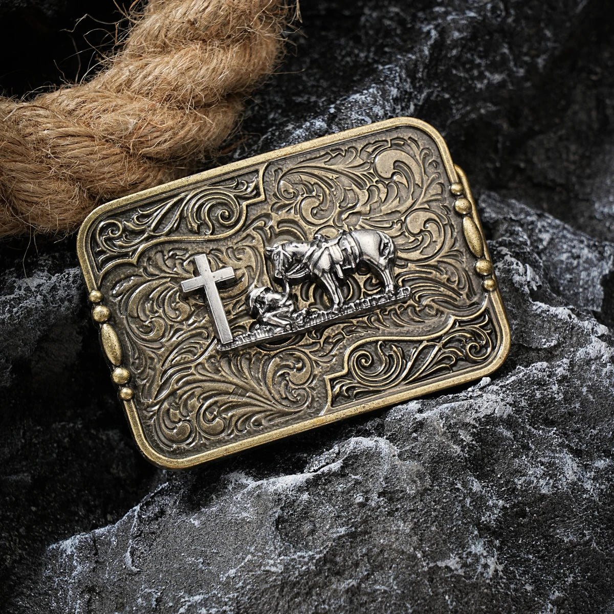 Western style plate buckle belt metal buckle one belt buckle