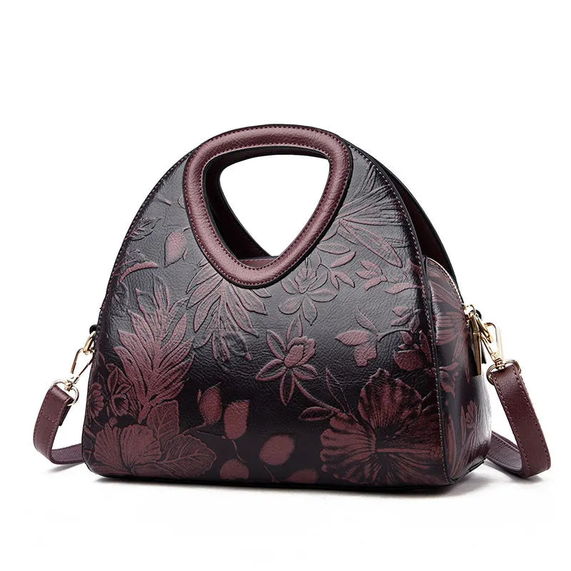 MOTAORA 2025 New Women Shoulder Bag High Quality Leather Top-handle Bags Female Vintage National Style Crossbody Bag For Women
