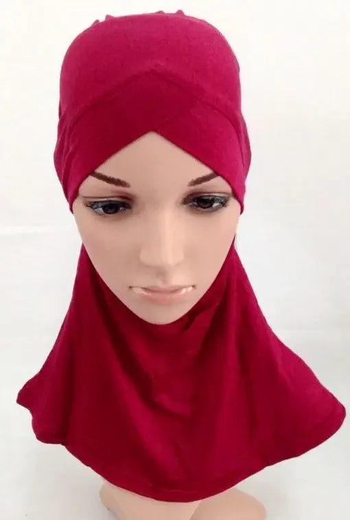 Cotton Muslim Full Cover Cross Cap Amira Hijab Arab Headwear Islamic Headwear Hat Women Modal Turban