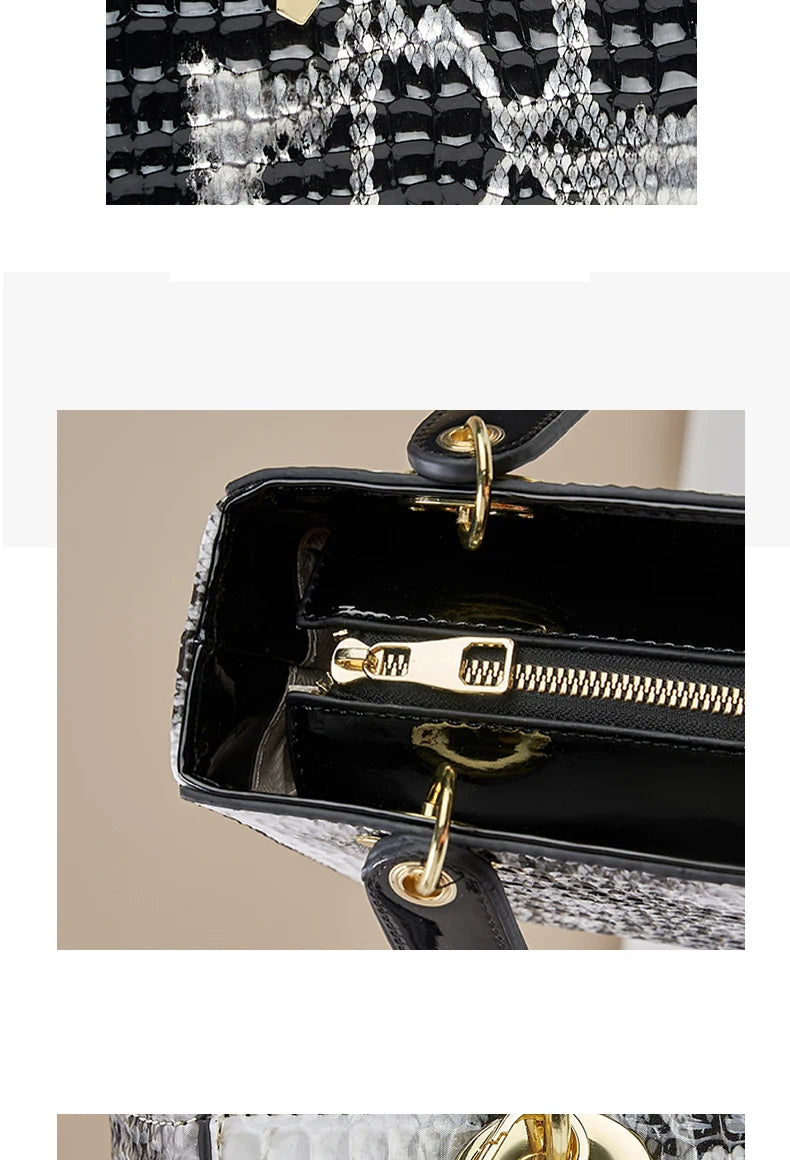 Fashion gradient high-grade alligator print women's handbag, texture all matching travel single shoulder crossbody bag