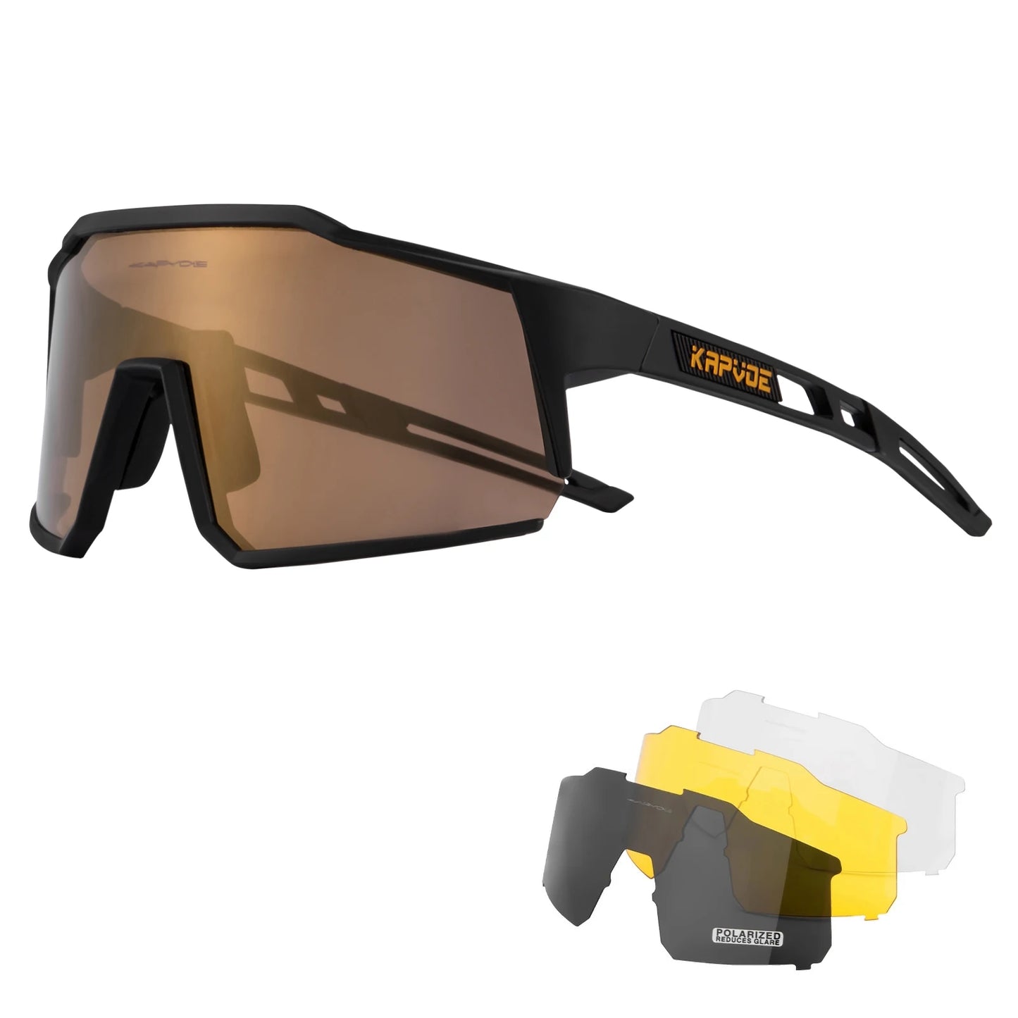 Kapvoe Cycling Glasses Road Cycling Goggles Outdoor UV400 Sunglasses Sports Protection MTB Road Mountain Bicycle Drive 4lens
