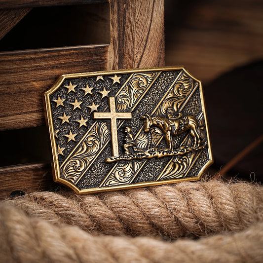 Western Cowboy letter belt buckle - stylish and unique stylish waist accessory