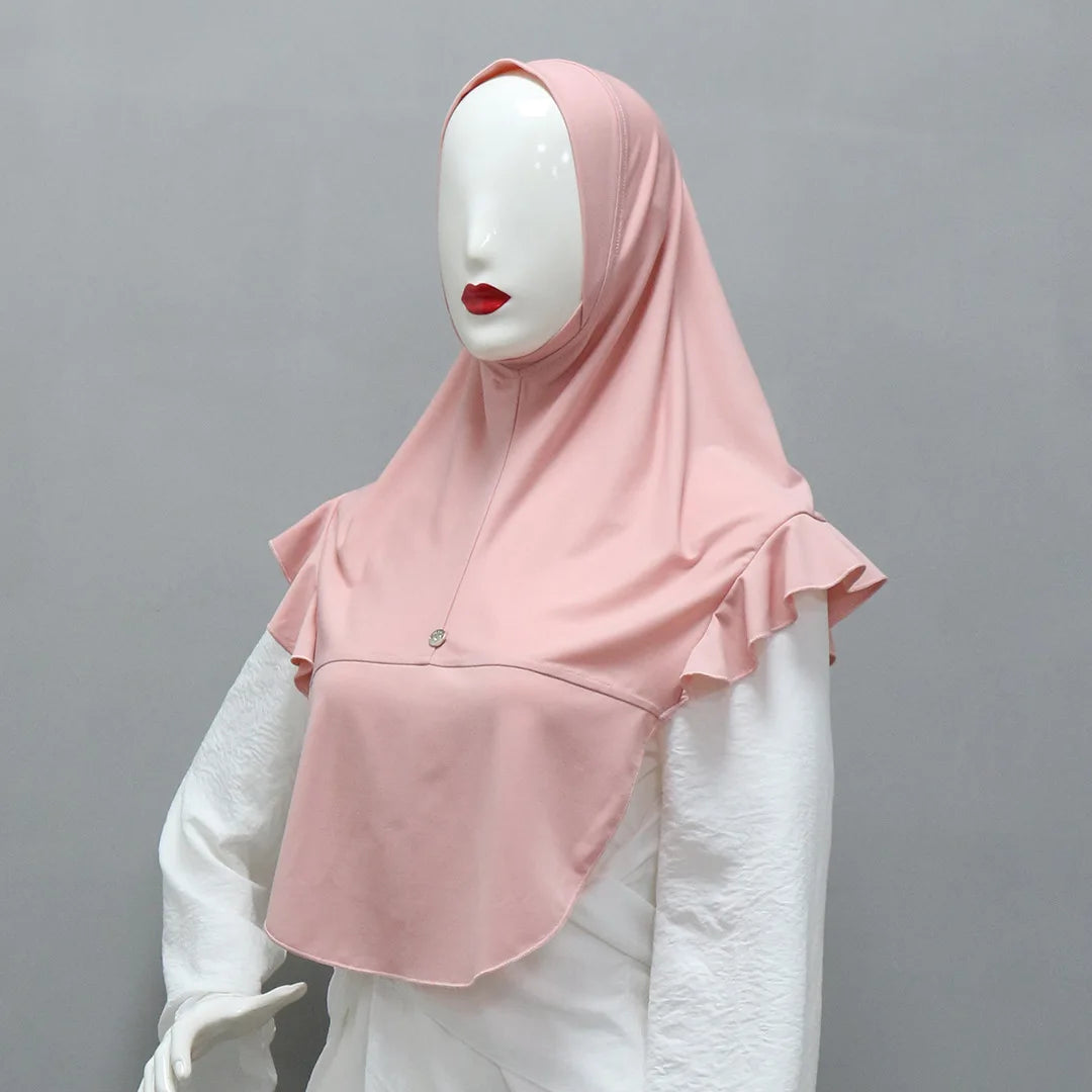 Ready to Wear Turban Hijab for Muslim Women Arab Scarf, One Piece Amira Islamic Headscarf Malaysian Headband Shawls Eid