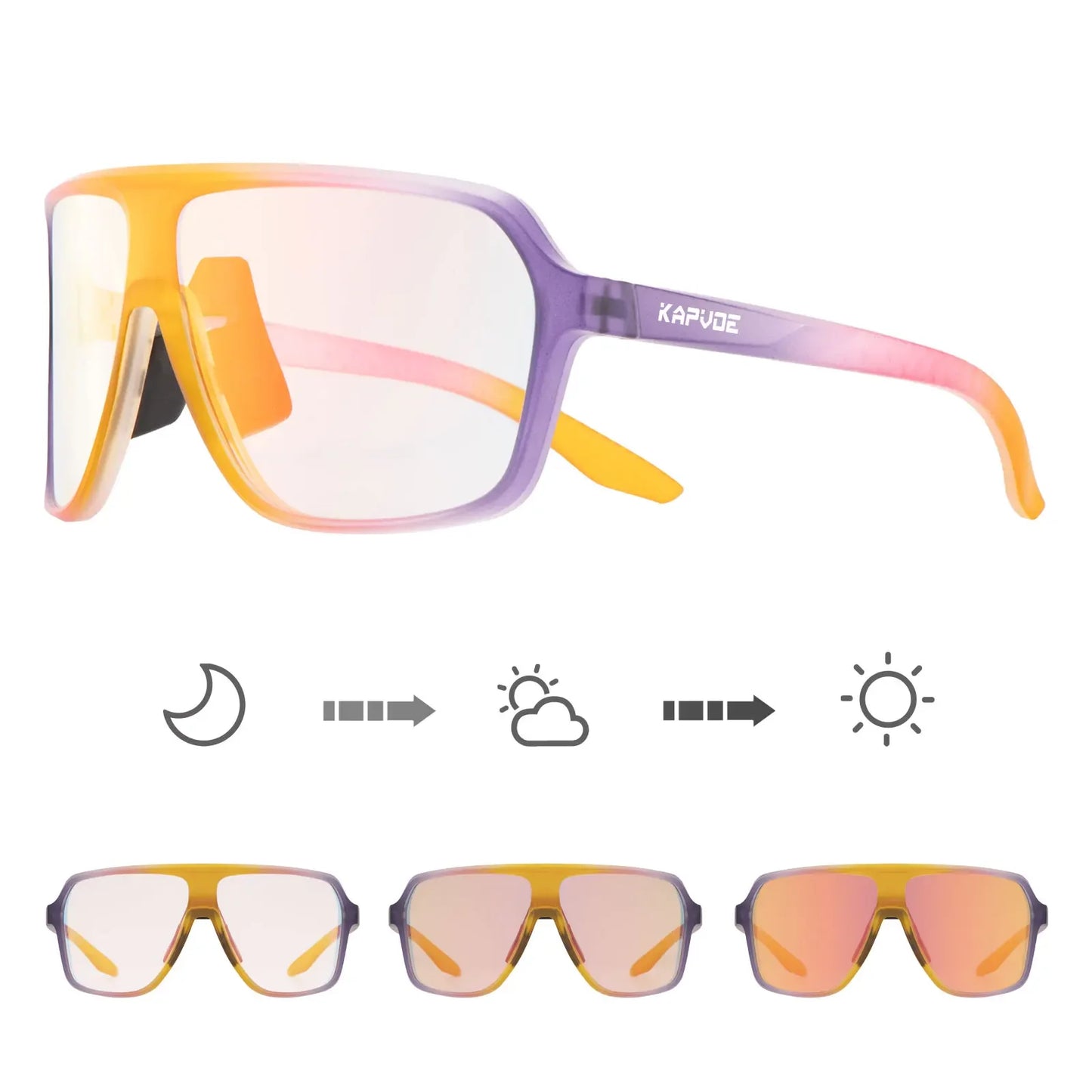 Kapvoe Polarized Cycling Sunglasses Road Riding for Men Fishing Glasses Mountain Bike Bicycle Goggles MTB Eyewear Speed Sports