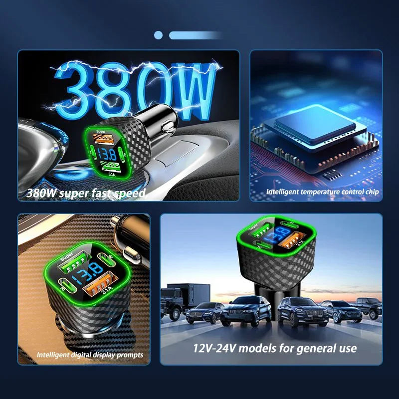 جهاز إرسال FM من شاومي مزود بتقنية البلوتوث 5.3 بدون استخدام اليدين ومشغل MP3 مع محول شحن سريع وملحقات السيارات