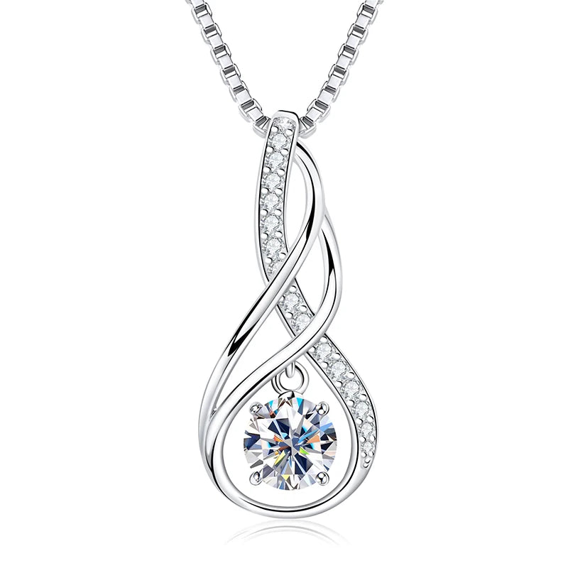 Lnngy 925 Sterling Silver Pear Cut Artificial Emerald Pendant Necklace Colorful Birthday Stone Necklaces Jewelry for Friends